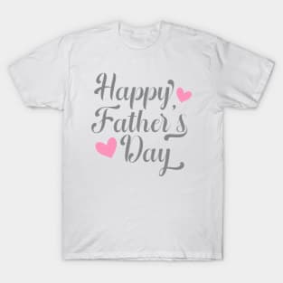 Simple Happy Father's Day Calligraphy T-Shirt